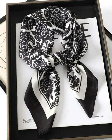 Elegant Leopard Print Silk Scarf - Premium Women's Fashion Accessory