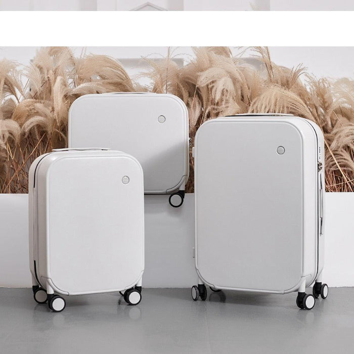 Minimalist Patent Design Travel Luggage Suitcase for Men and Women - 18 20 24 Spinner Trolley Case Bag