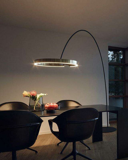 Sleek Circular LED Floor Lamp - Illuminate Your Space with Contemporary Style