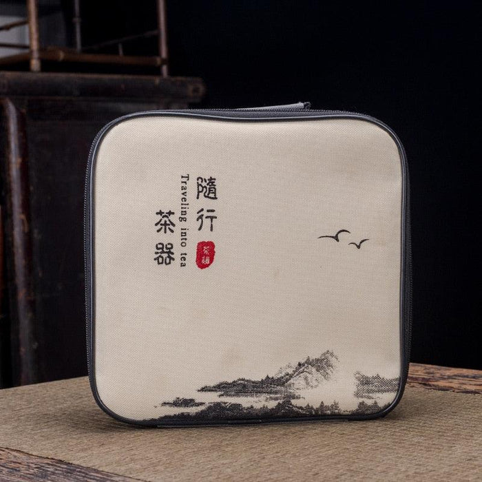 Tranquil Sand Ceramic Kung Fu Tea Set