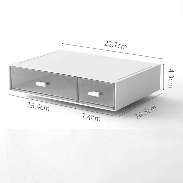Efficient White Plastic Desk Drawer Organizer for Home and Office Storage Optimization