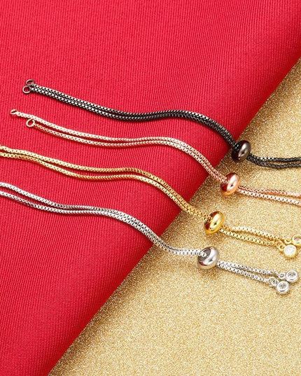 Sophisticated Customizable Brass and Rhinestone Chain for Stunning DIY Bracelet Designs