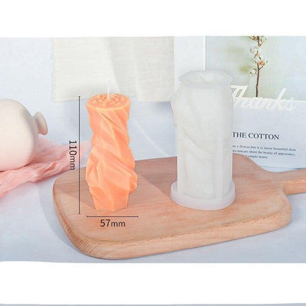 Creative Spiral Pillar Silicone Mold for Unique Candle and Soap Crafting!