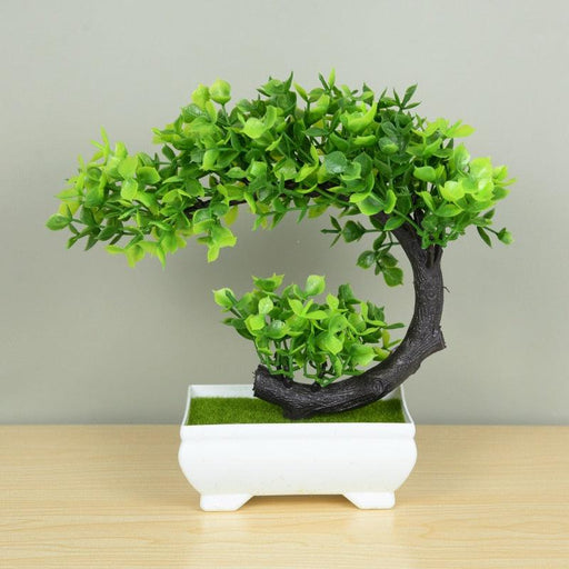 Elegant Artificial Green Bonsai Tree - Perfect for Indoor and Outdoor Decoration