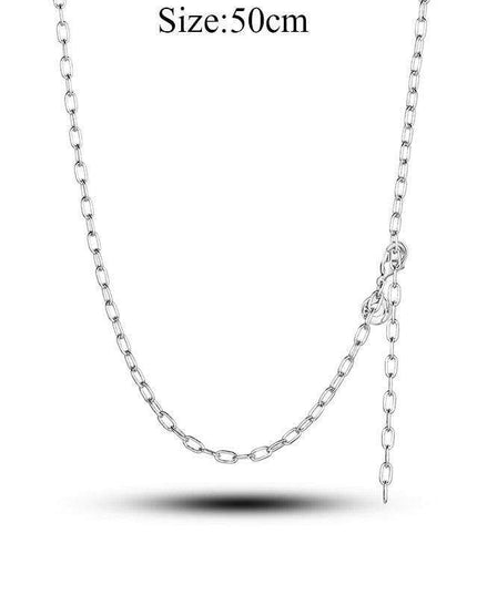 Elegant Customizable 925 Silver O Pendant Necklace for Women - Essential Minimalist Accessory