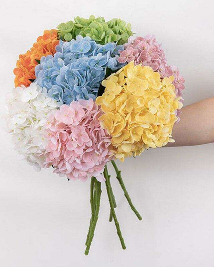 Luxurious Faux Hydrangea Stem - Premium Quality Artificial Flower for Home Decor & Events (19.7" Tall)