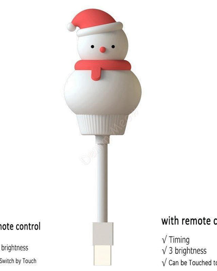 Adorable Rabbit LED Night Light - Customizable Brightness, Rechargeable & Remote-Controlled for Nighttime Serenity