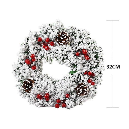 Elegant Pinecone and Berry Holiday Wreath Collection with Decorative Accents