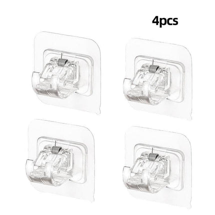 Heavy-Duty Waterproof Curtain Rod Brackets with Easy Peel-and-Stick Installation