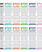 12Pcs Schedules