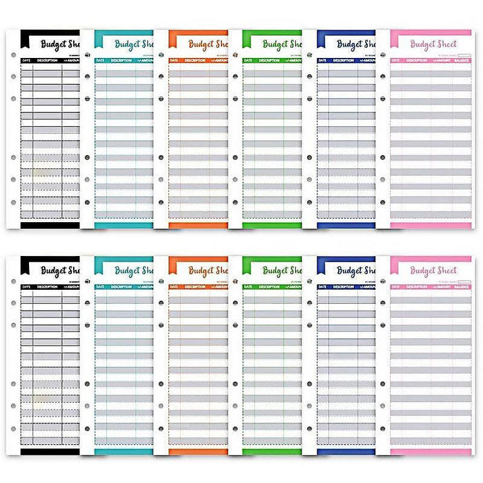 Elegant A6 Budget Planner Organizer with Customizable Loose-Leaf Pages and Secure Zippered Pockets - Stylish Financial Management Tool for Effortless Budgeting