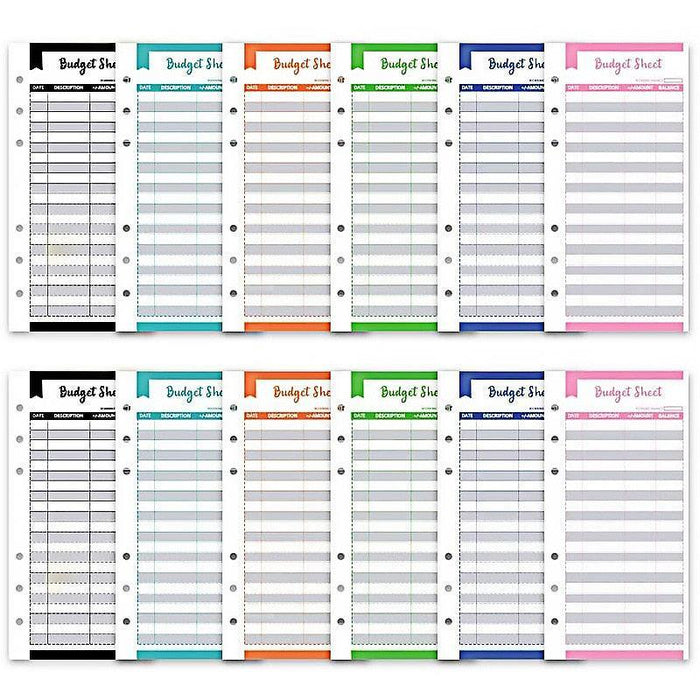 Deluxe A6 Budget Planner Notebook with Customizable Loose-Leaf Sheets and Zippered Storage