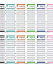 12Pcs Schedules