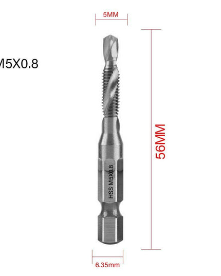 Precision Tap Set with Titanium Coating and Spiral Flute Design for Efficient Tapping and Chamfering
