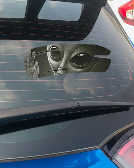 Intergalactic Alien Invasion 3D Car Sticker - Premium Design Decal