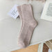 Cashmere Wool Women's Winter Crew Socks - Japanese Fashion Inspired