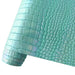 Luxurious Metallic Crocodile Stripe Holographic Faux Leather Crafting Roll - 30x135cm