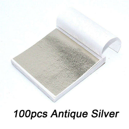 Vibrant 100-Pack Gold and Silver Metallic Foil Craft Paper Sheets