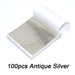 Bundle of 100 Metallic Foil Craft Paper Sheets: Gold & Silver Assortment
