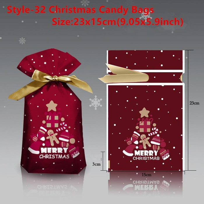 Santa's Joyful Holiday Candy Gift Bag Collection - Set of 5