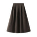 Chic Korean High Waist Pleated Midi Skirt: Effortless Office to After-Hours Style