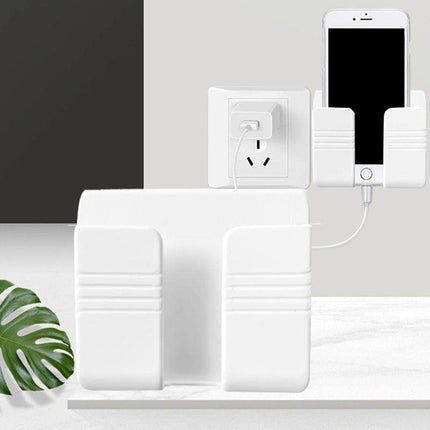 Smart Wall Organizer with Charging Dock and Remote Holder