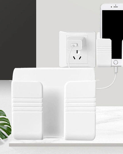 Smart Wall Organizer with Charging Dock and Remote Holder