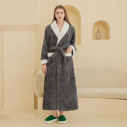 Cozy Couples Sherpa Lounge Robe - Winter Comfort for Him and Her