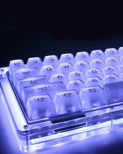 SA Ball Caps 141 Height Keycap Set - Chic White, Black, and Clear Design for MX Mechanical Keyboards