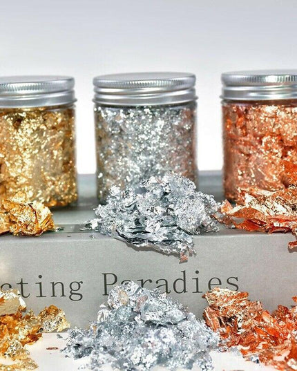 Gilded Creativity: Premium Gold Leaf Flakes Art Kit for Stunning Projects