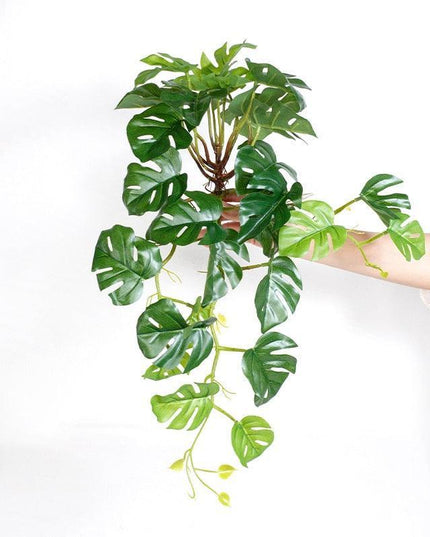 Realistic Green Turtle Leaf Faux Plant for Home and Garden Decoration