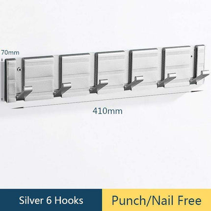 Stylish Grey Aluminum Wall Hooks for Modern Home Organization