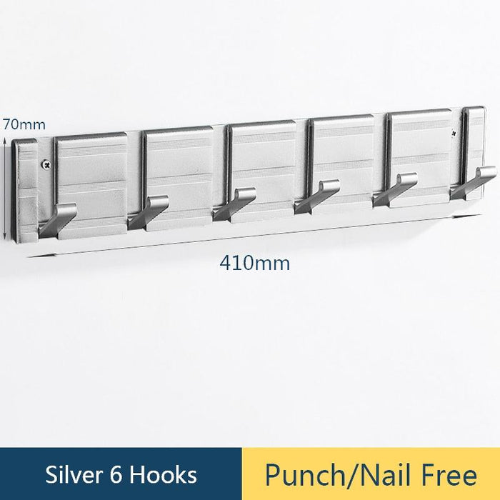 Stylish Grey Aluminum Wall Hooks for Modern Home Organization