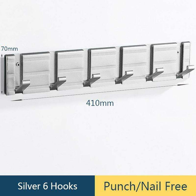 Modern Electroplated Aluminum Wall Hook Set - Elegant Storage Solution