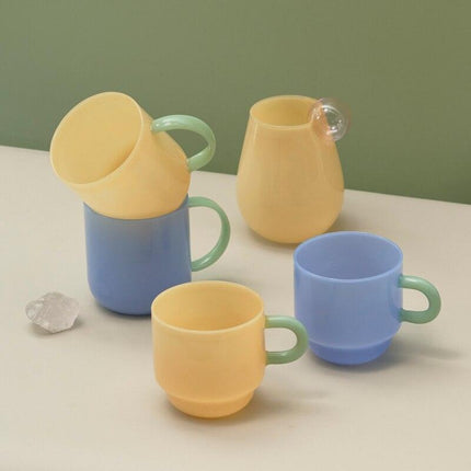 Jade Elegance: Retro Nordic Glass Mug Collection