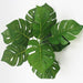 Lush Green Artificial Turtle Leaf Plant - Bundle of 12 Foliage Heads