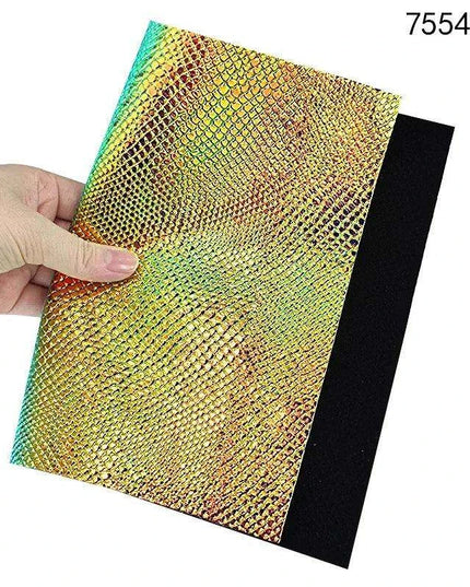 Iridescent Python Scale Holographic PU Fabric - Unleash Your Creative Potential