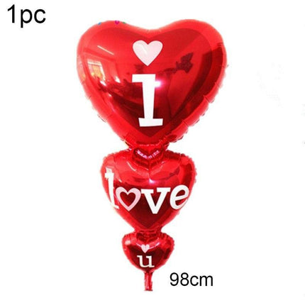 Romantic Red Heart Foil Balloon: Heartfelt Love Letter Design for Unforgettable Celebrations