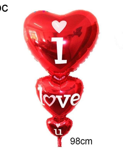 Romantic Red Heart Foil Balloon: Heartfelt Love Letter Design for Unforgettable Celebrations