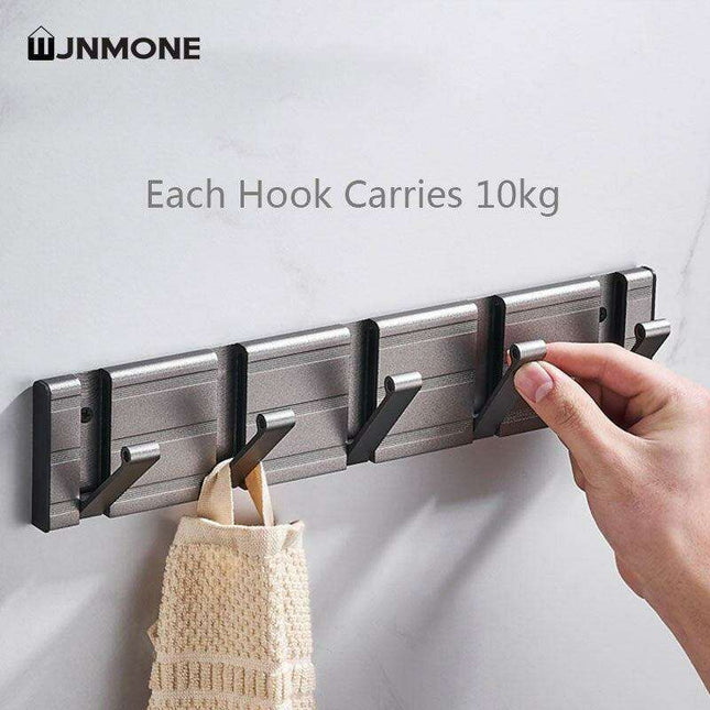 Modern Electroplated Aluminum Wall Hook Set - Elegant Storage Solution