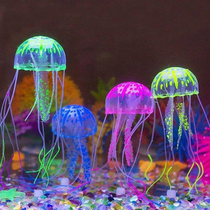 Glowing Jellyfish Aquarium Ornament for Enchanting Underwater Decor