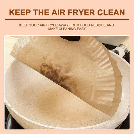 Round Non-Stick Parchment Paper Liners for Effortless Air Fryer Cooking