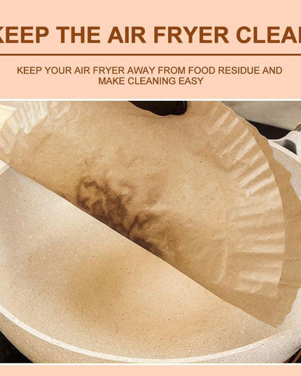 Round Non-Stick Parchment Paper Liners for Effortless Air Fryer Cooking