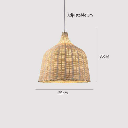 Sustainable Bamboo Chandelier Pendant Light - Stylish Illumination for Dining Areas