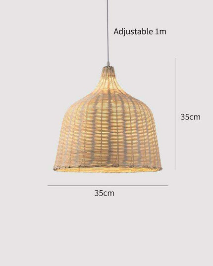Sustainable Bamboo Chandelier Pendant Light - Stylish Illumination for Dining Areas