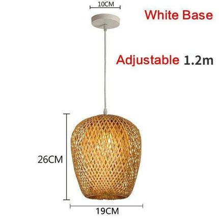 Sustainable Bamboo Chandelier Pendant Light - Stylish Illumination for Dining Areas