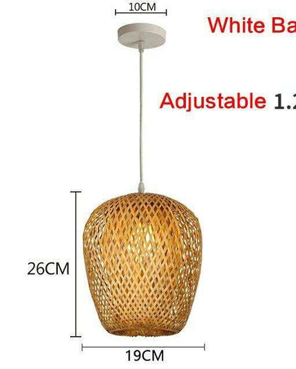 Sustainable Bamboo Chandelier Pendant Light - Stylish Illumination for Dining Areas