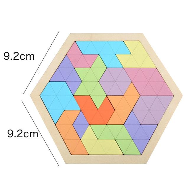 Wooden Interactive Shape Puzzle Toy Set - Educational Learning Game for Kids