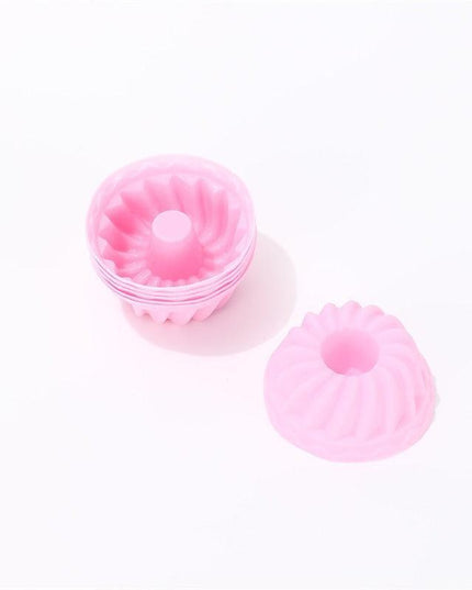 6-Pack Non-Stick Silicone Round Baking Molds for Cupcakes and Muffins