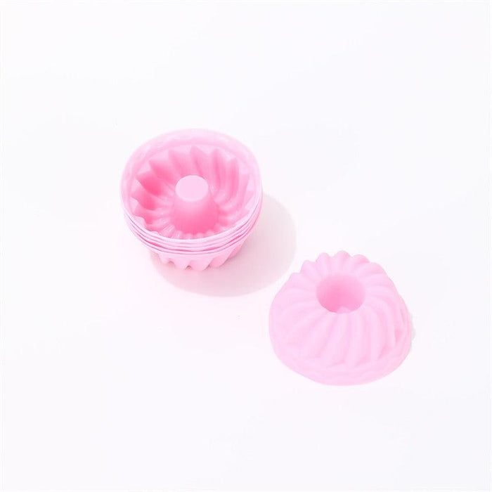 6pcs Silicone Cake Molds - Non-Stick Round Shaped Baking Molds for Cupcakes and Muffins